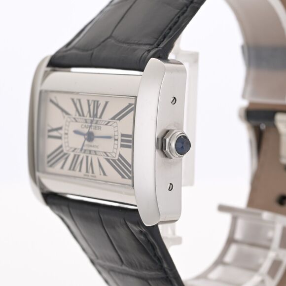Cartier Tank Divan Large 2612 White Roman Dial 38mm Automatic SS Watch - Picture 2 of 8